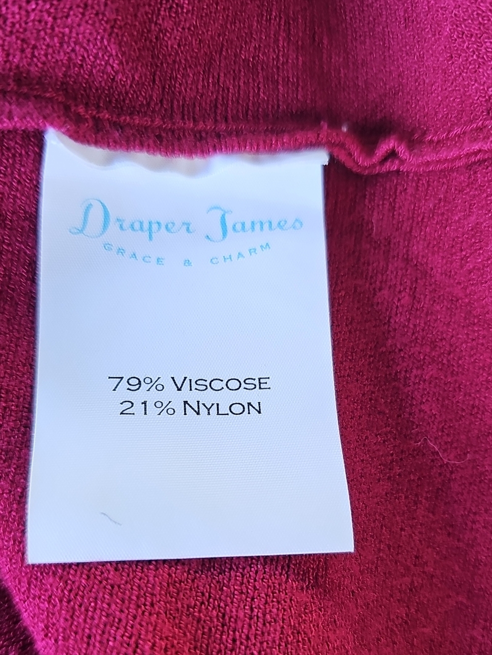 Draper James Belle Sleeve Sweater Dress Small S Berry Navy Accent EUC - Picture 9 of 10